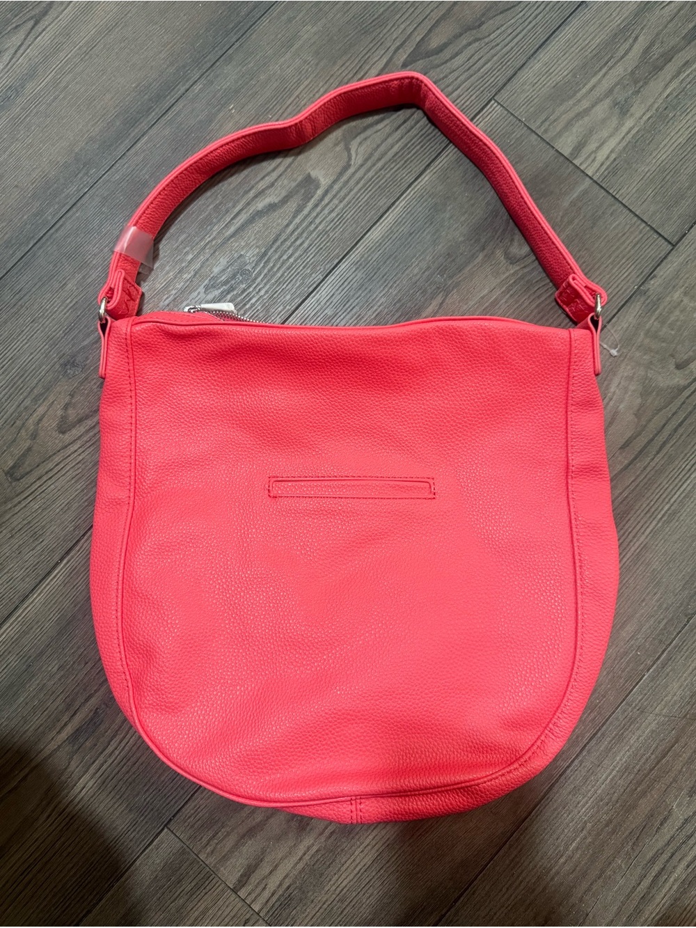 Thirty-One Jewell Coral Pink Pebbled Hobo Shoulder Bag NWOT